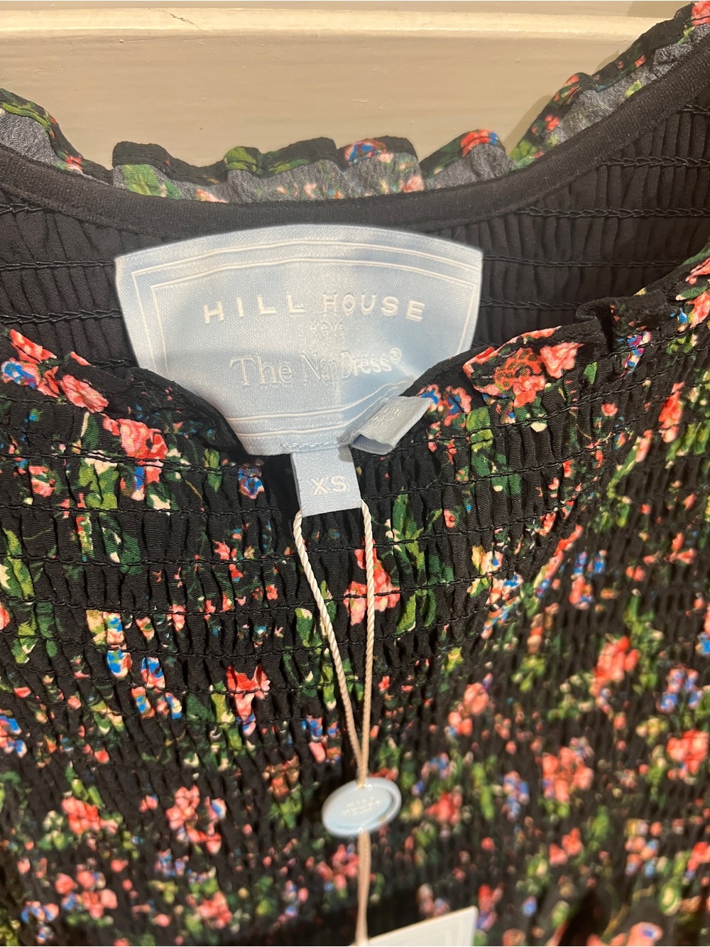 Hill House Norah Nap Dress Berry Floral Crepe Nwt Xs View 6